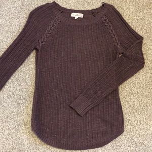 Pink Republic Long Sleeved Purple Knit Sweater